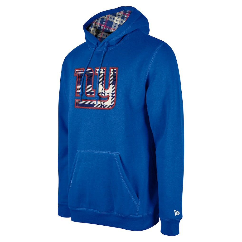 New York Giants New Era 3rd Down Plaid Pullover Hoodie Royal