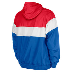 New York Giants New Era 3rd Down Raglan Quarter-Zip Windbreaker Jacket Royal