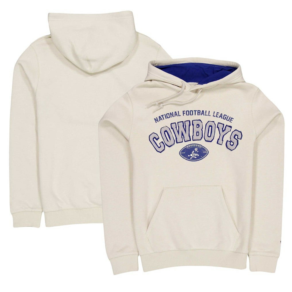 Dallas Cowboys New Era Historic 3rd Down Pullover Hoodie Cream