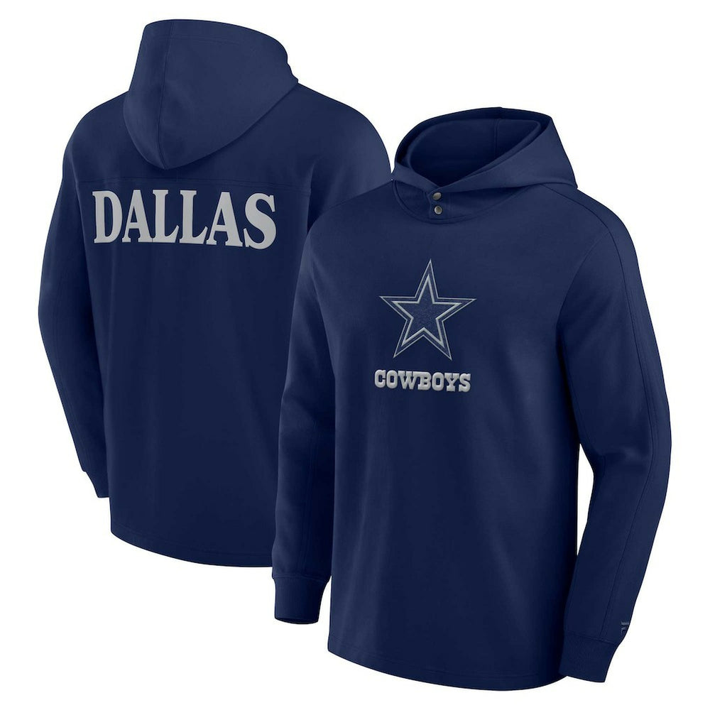 Dallas Cowboys Elements Blaze Tri-Blend Long Sleeve Hoodie T-Shirt Navy