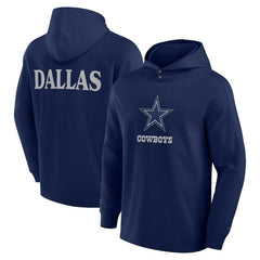 Dallas Cowboys Elements Blaze Tri-Blend Long Sleeve Hoodie T-Shirt Navy