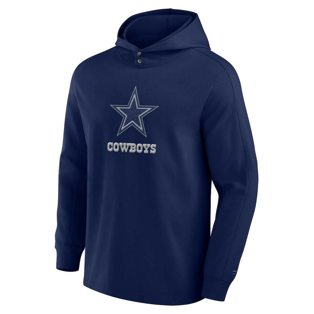 Dallas Cowboys Elements Blaze Tri-Blend Long Sleeve Hoodie T-Shirt Navy