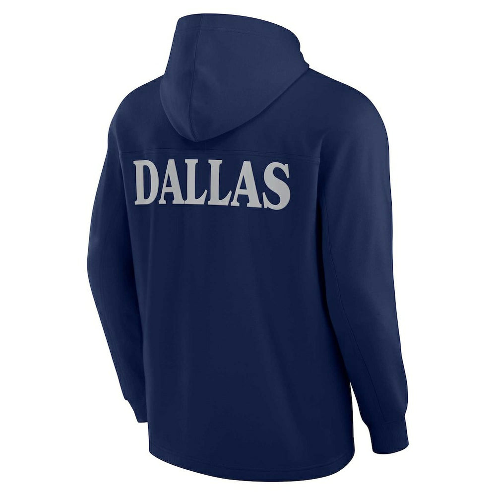 Dallas Cowboys Elements Blaze Tri-Blend Long Sleeve Hoodie T-Shirt Navy