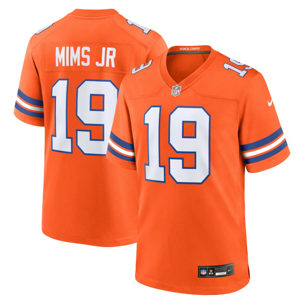 Marvin Mims Jr Denver Broncos Mile High Collection 1977 Throwback Player Game Jersey Orange