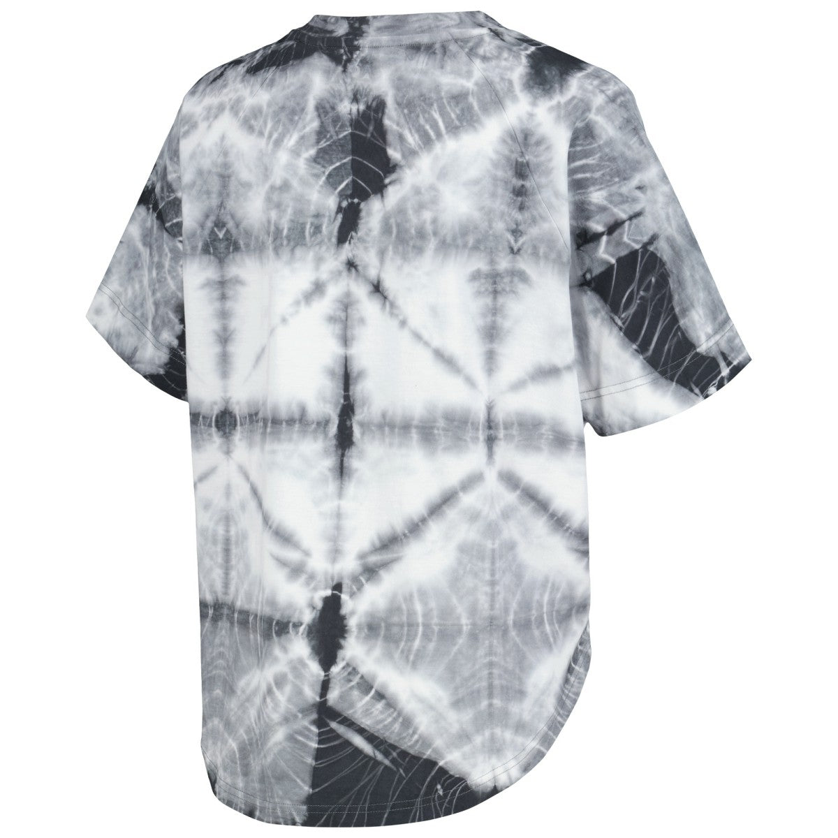 Los Angeles Lakers G-III 4Her by Carl Banks Women's Tournament Raglan Oversized Tie-Dye V-Neck T-Shirt Black