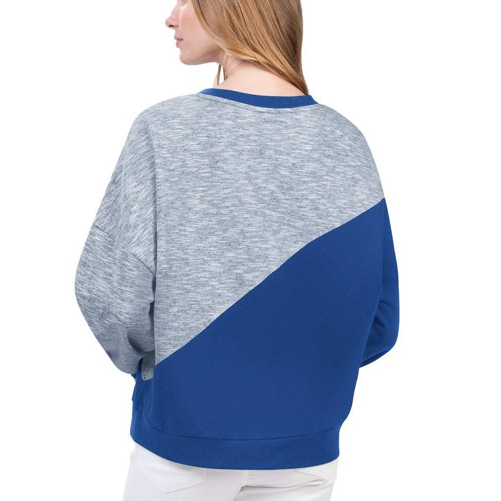 Philadelphia 76ers G-III 4Her by Carl Banks Women's Benches Split Pullover Sweatshirt Royal