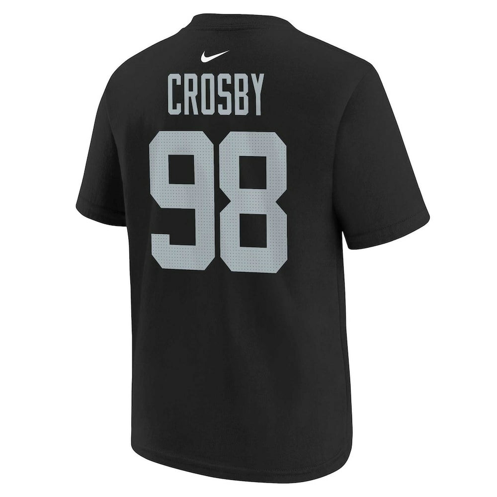 Maxx Crosby Las Vegas Raiders Youth Player Name & Number T-Shirt Black
