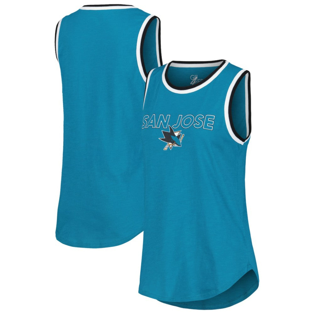 NHL San Jose Sharks G-III 4Her by Carl Banks Women's Strategy Tank Top - Teal