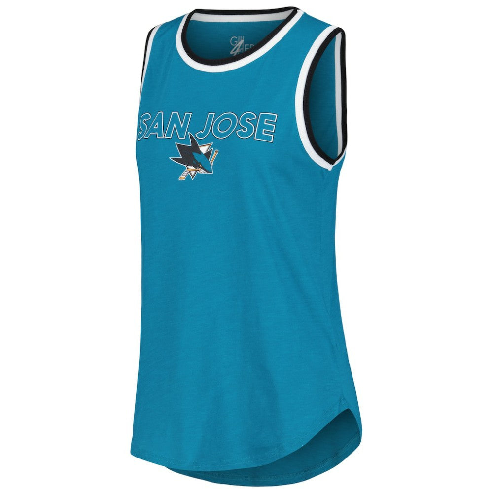 NHL San Jose Sharks G-III 4Her by Carl Banks Women's Strategy Tank Top - Teal