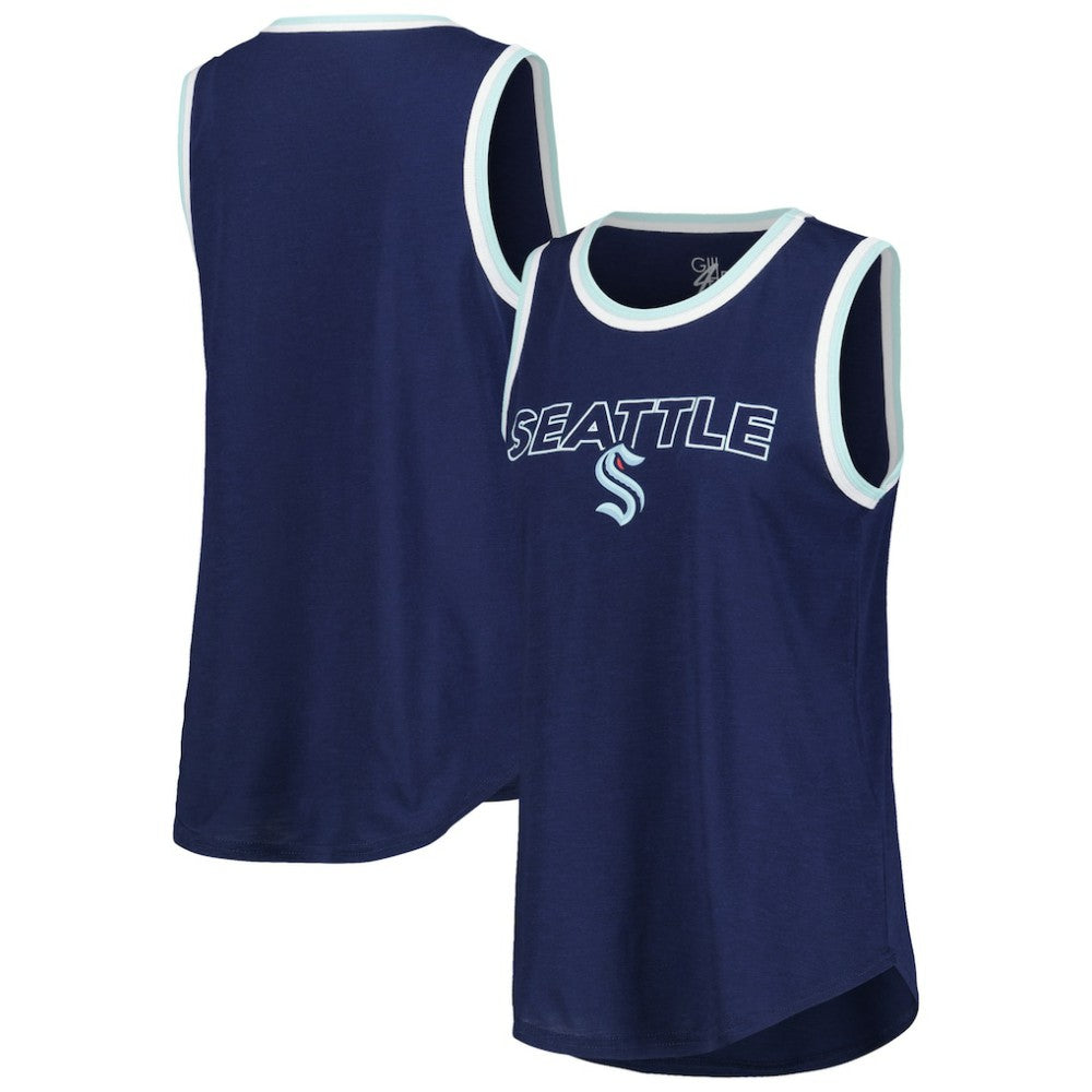 NHL Seattle Kraken G-III 4Her by Carl Banks Women's Strategy Tank Top - Deep Sea Blue