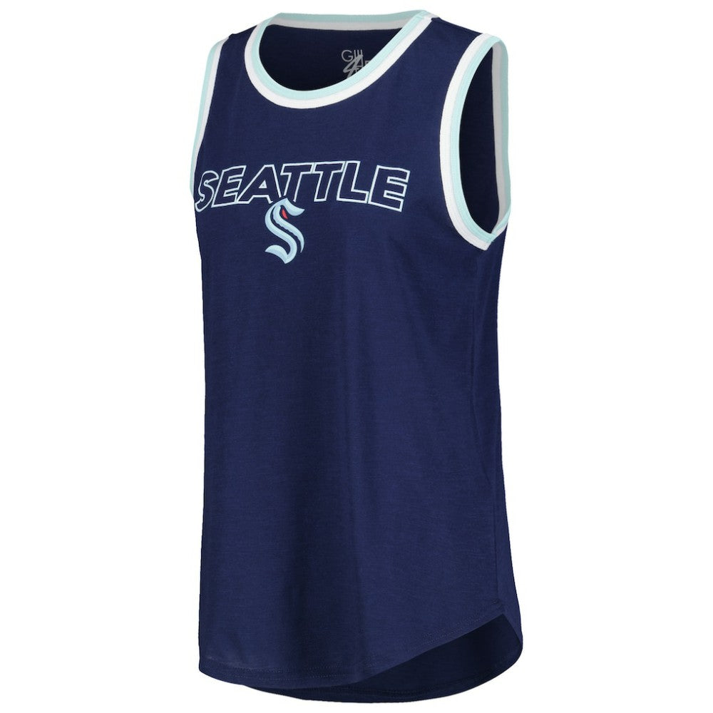 NHL Seattle Kraken G-III 4Her by Carl Banks Women's Strategy Tank Top - Deep Sea Blue