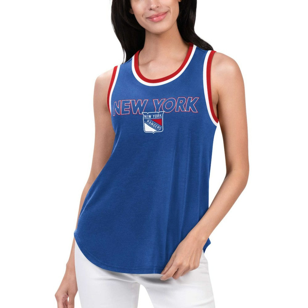 NHL New York Rangers G-III 4Her by Carl Banks Women's Strategy Tank Top - Blue
