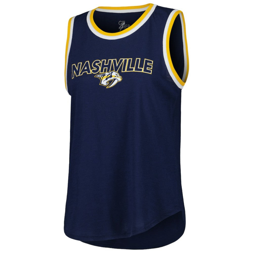 NHL Nashville Predators G-III 4Her by Carl Banks Women's Strategy Tank Top - Navy