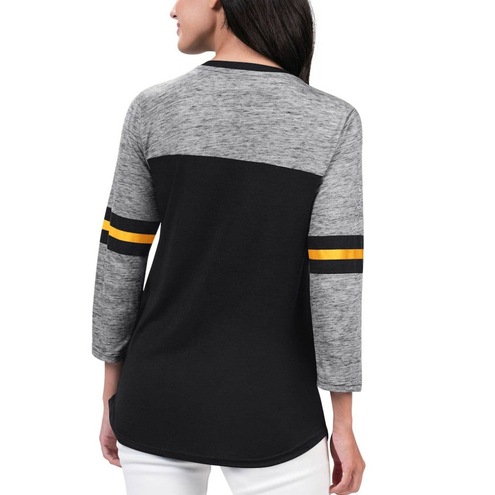 NHL Boston Bruins G-III 4Her by Carl Banks Women's Play The Game 3/4-Sleeve T-Shirt - Black