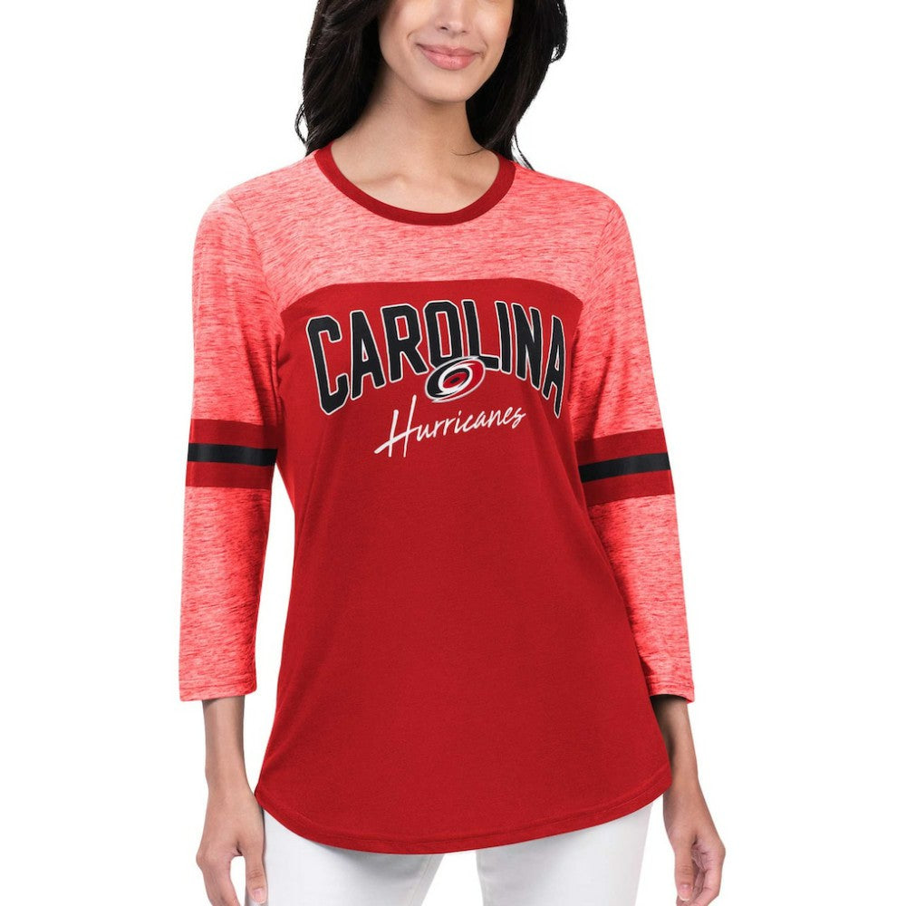 NHL Carolina Hurricanes G-III 4Her by Carl Banks Women's Play The Game 3/4-Sleeve T-Shirt - Red