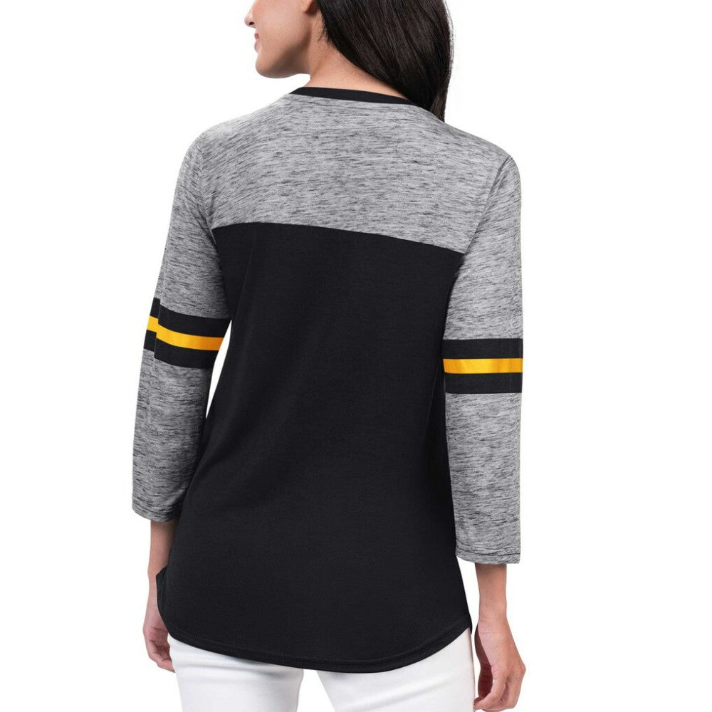 NHL Pittsburgh Penguins G-III 4Her by Carl Banks Women's Play The Game 3/4-Sleeve T-Shirt - Black
