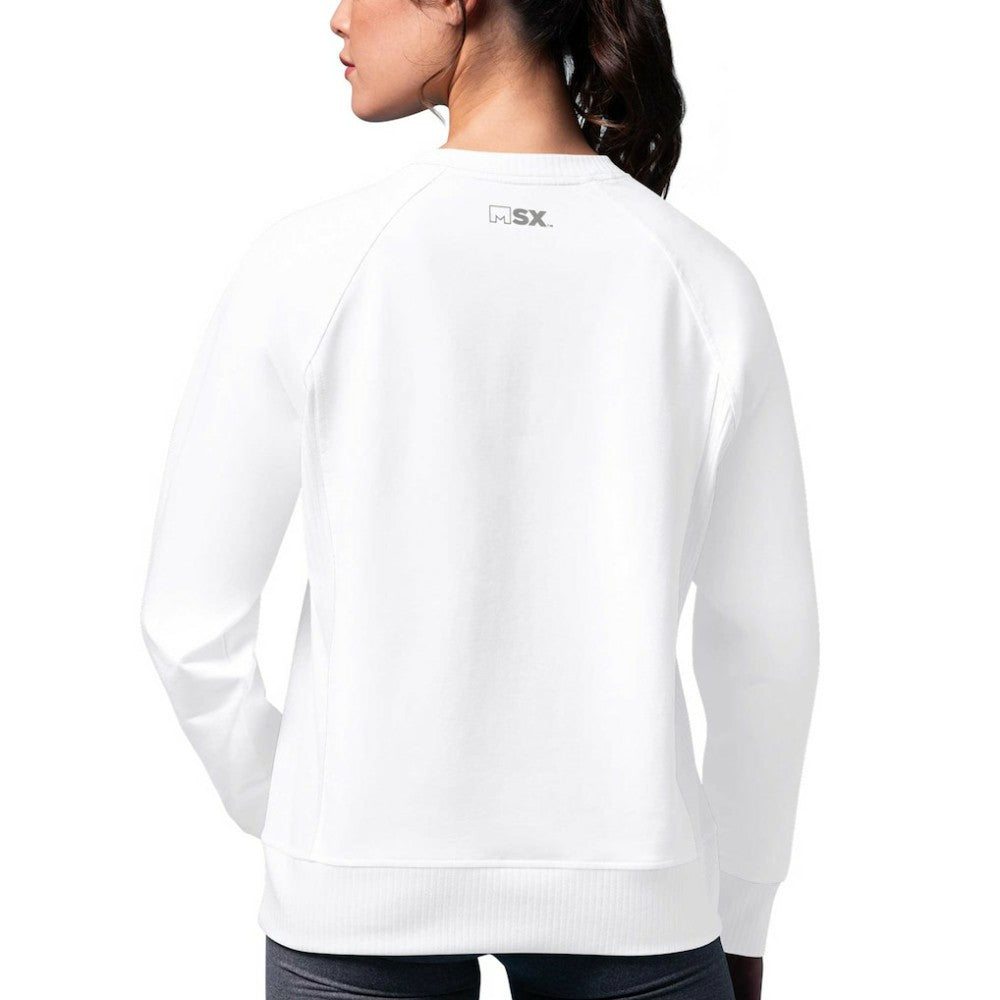 NHL Boston Bruins MSX by Michael Strahan Women's Millie Raglan Pullover Sweatshirt - White