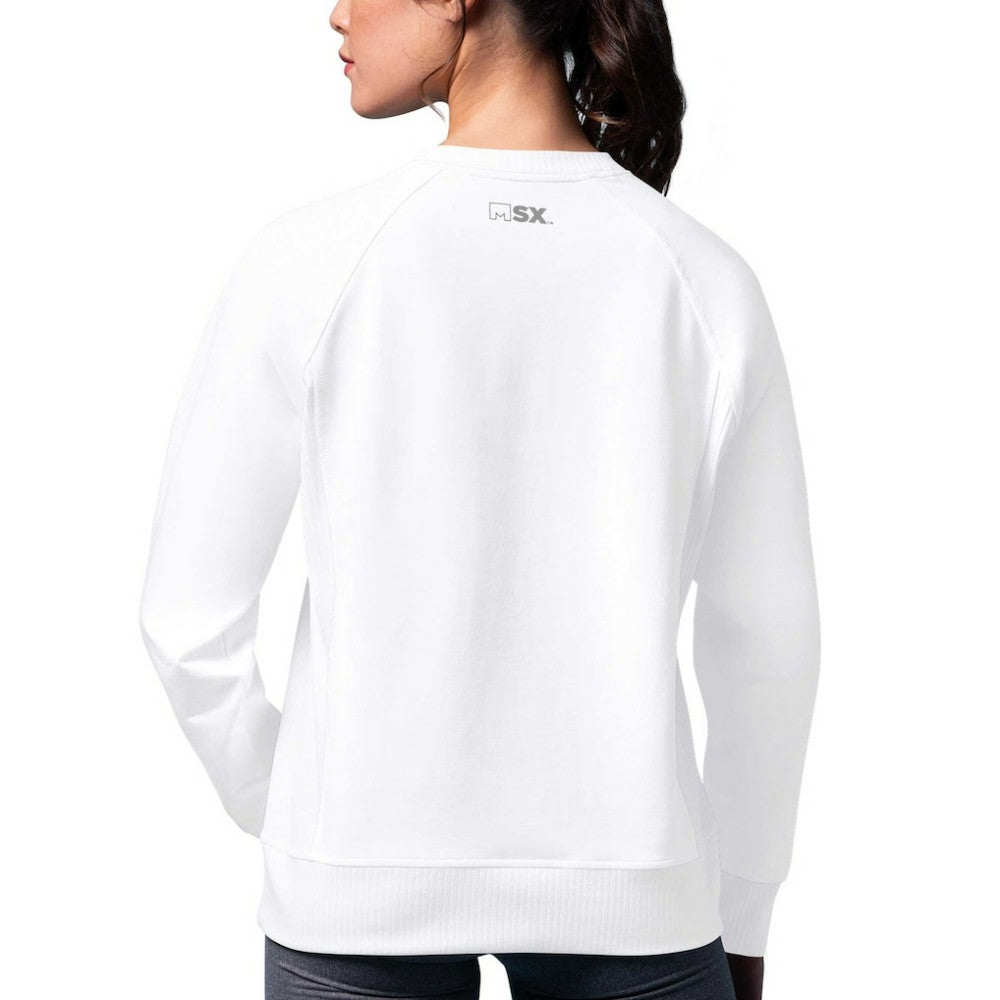 NHL New Jersey Devils MSX by Michael Strahan Women's Millie Raglan Pullover Sweatshirt - White