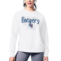 NHL New York Rangers MSX by Michael Strahan Women's Millie Raglan Pullover Sweatshirt - White