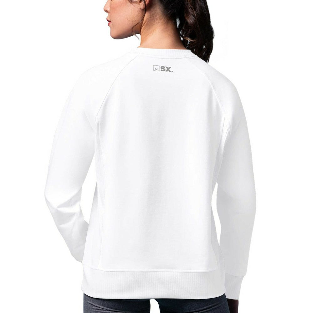 NHL New York Rangers MSX by Michael Strahan Women's Millie Raglan Pullover Sweatshirt - White