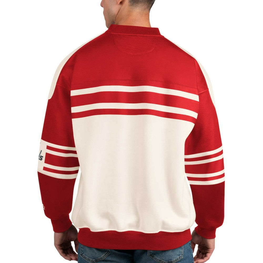 NHL Washington Capitals Starter Defense Fleece Crewneck Pullover Sweatshirt - White