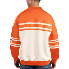 NHL Philadelphia Flyers Starter Defense Fleece Crewneck Pullover Sweatshirt - White