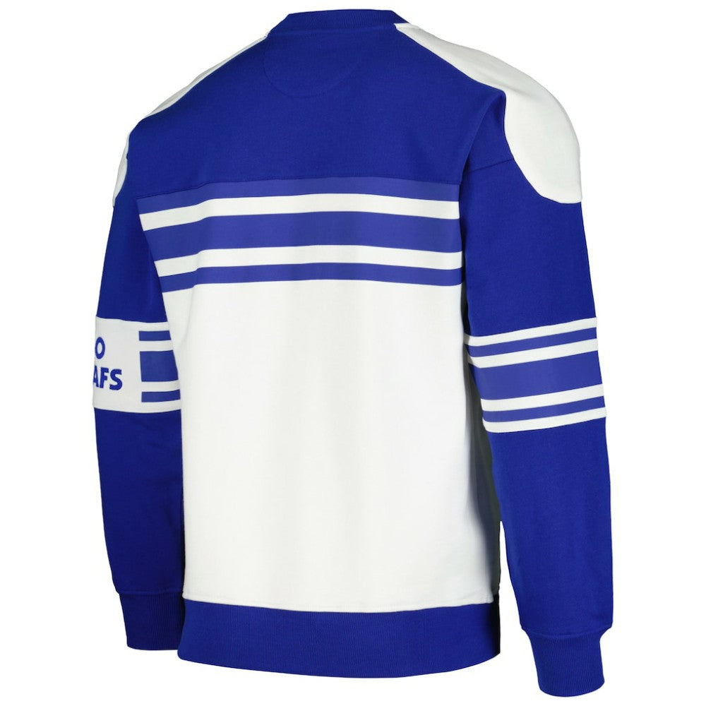 NHL Toronto Maple Leafs Starter Defense Fleece Crewneck Pullover Sweatshirt - White
