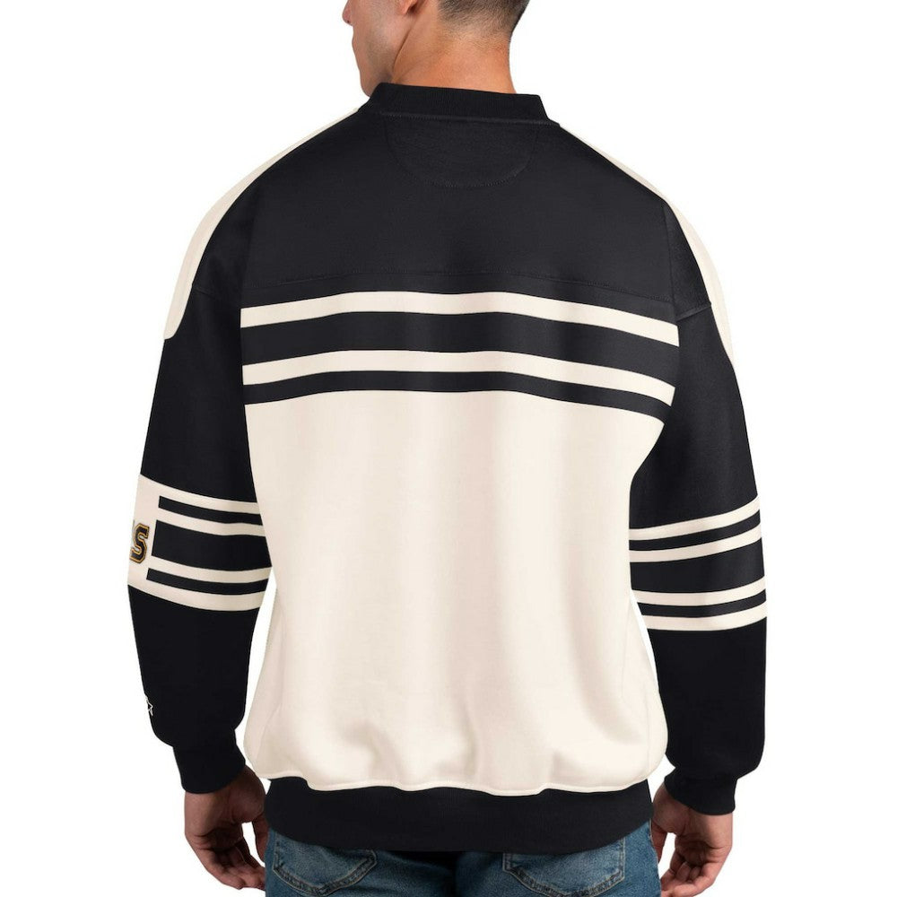 NHL Boston Bruins Starter Defense Fleece Crewneck Pullover Sweatshirt - White