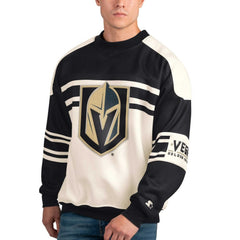 NHL Vegas Golden Knights Starter Defense Fleece Crewneck Pullover Sweatshirt - White