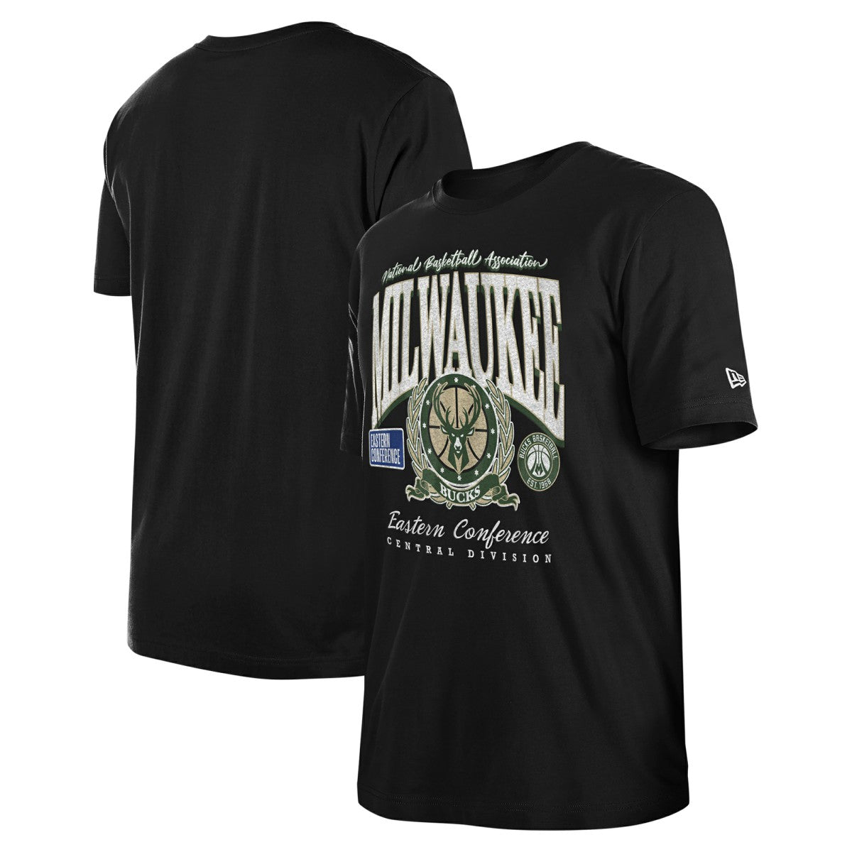 Milwaukee Bucks Unisex Oversized Essentials Boxy T-Shirt Black