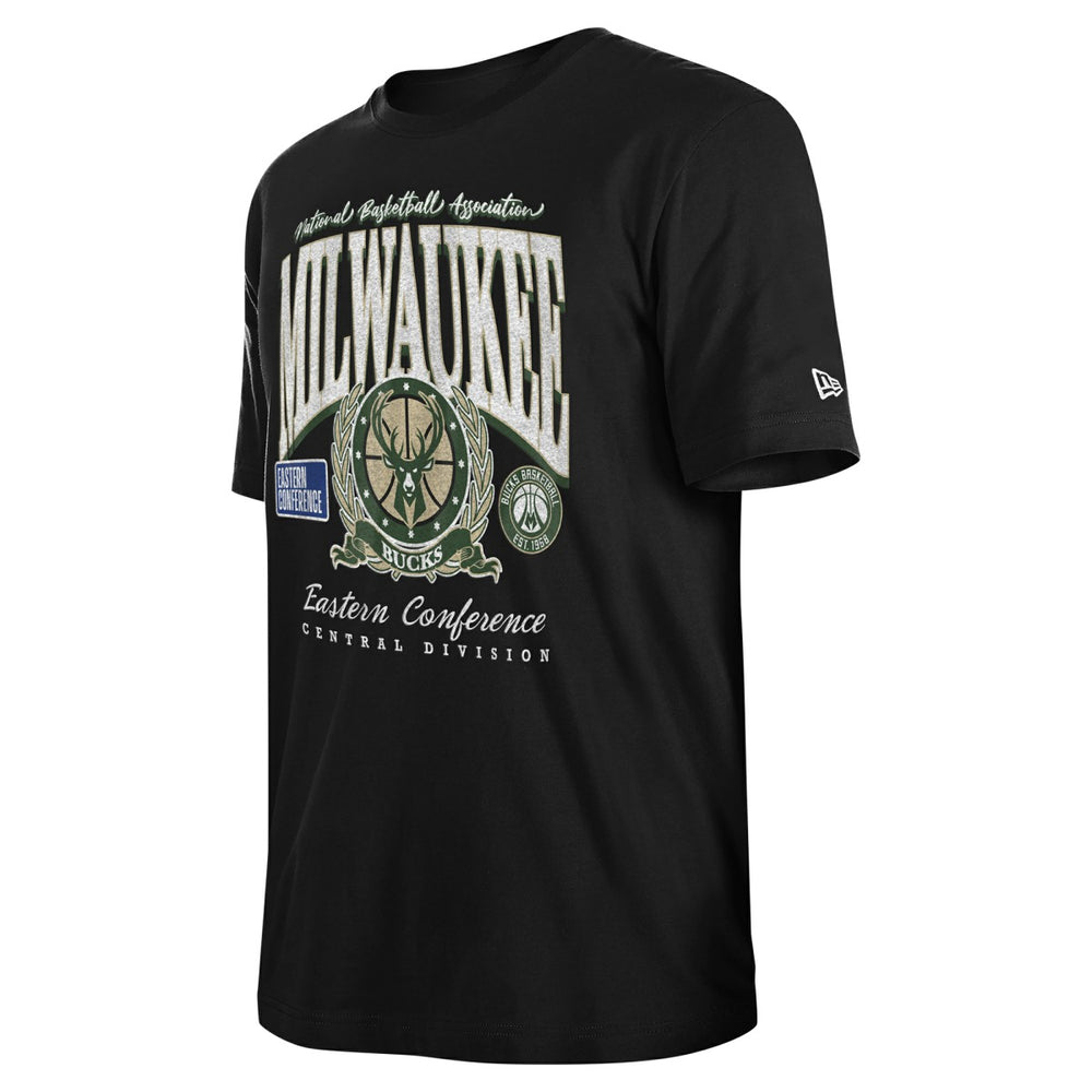 Milwaukee Bucks Unisex Oversized Essentials Boxy T-Shirt Black
