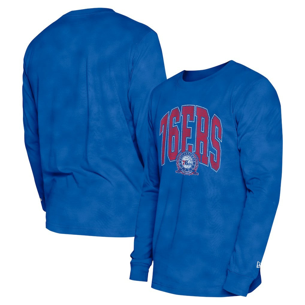 Philadelphia 76ers Unisex Oversized Essentials Enzyme Wash Long Sleeve T-Shirt Royal
