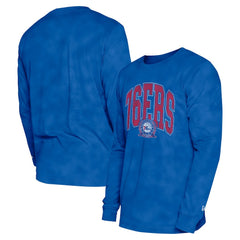 Philadelphia 76ers Unisex Oversized Essentials Enzyme Wash Long Sleeve T-Shirt Royal