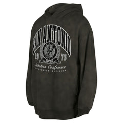 San Antonio Spurs Unisex Oversized Essentials Pigment Wash Fleece Pullover Hoodie Charcoal