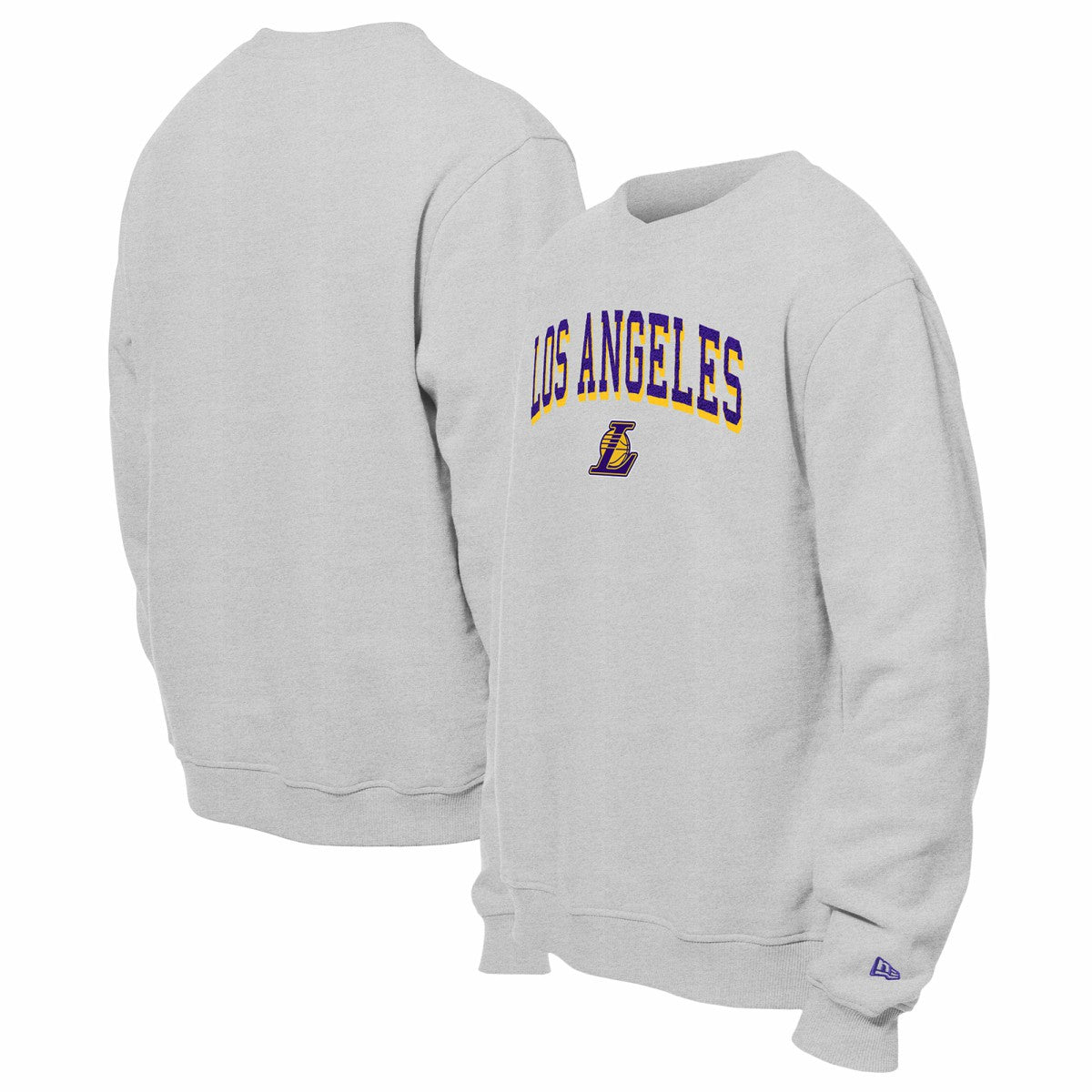Los Angeles Lakers Chenille Cross Over Pullover Sweatshirt Gray