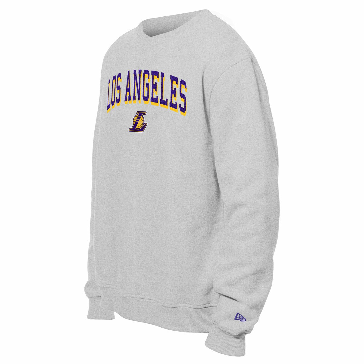 Los Angeles Lakers Chenille Cross Over Pullover Sweatshirt Gray