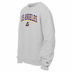 Los Angeles Lakers Chenille Cross Over Pullover Sweatshirt Gray