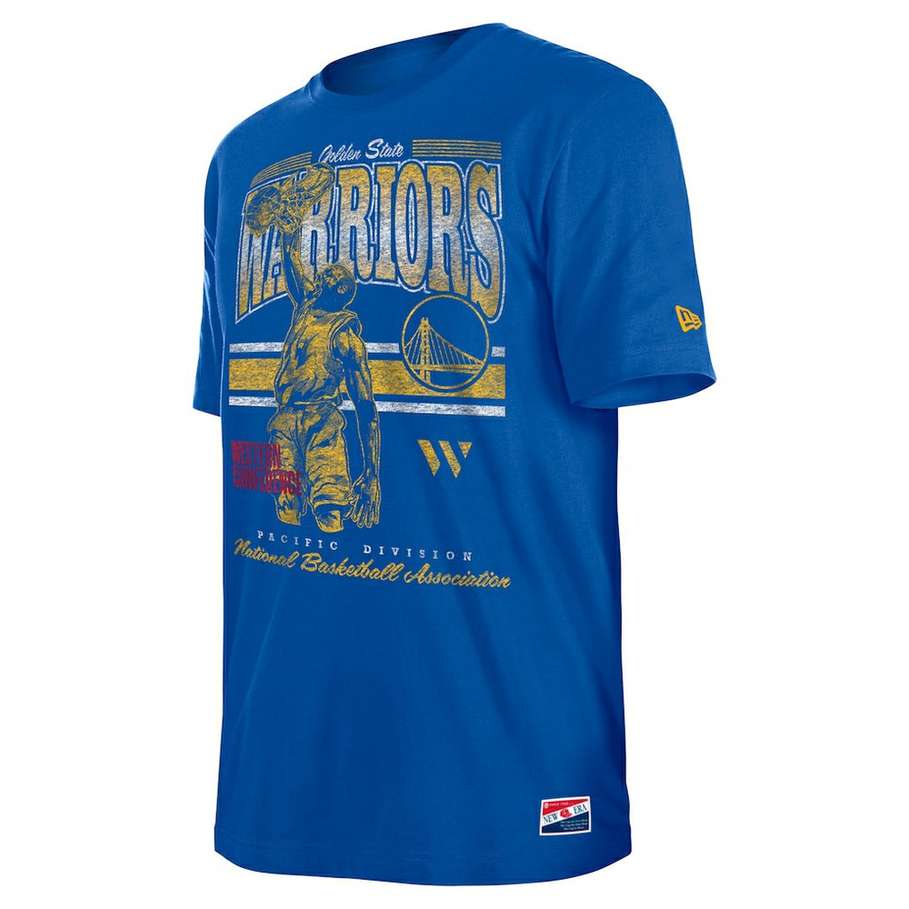 Golden State Warriors Enzyme Wash Oversized T-Shirt Royal