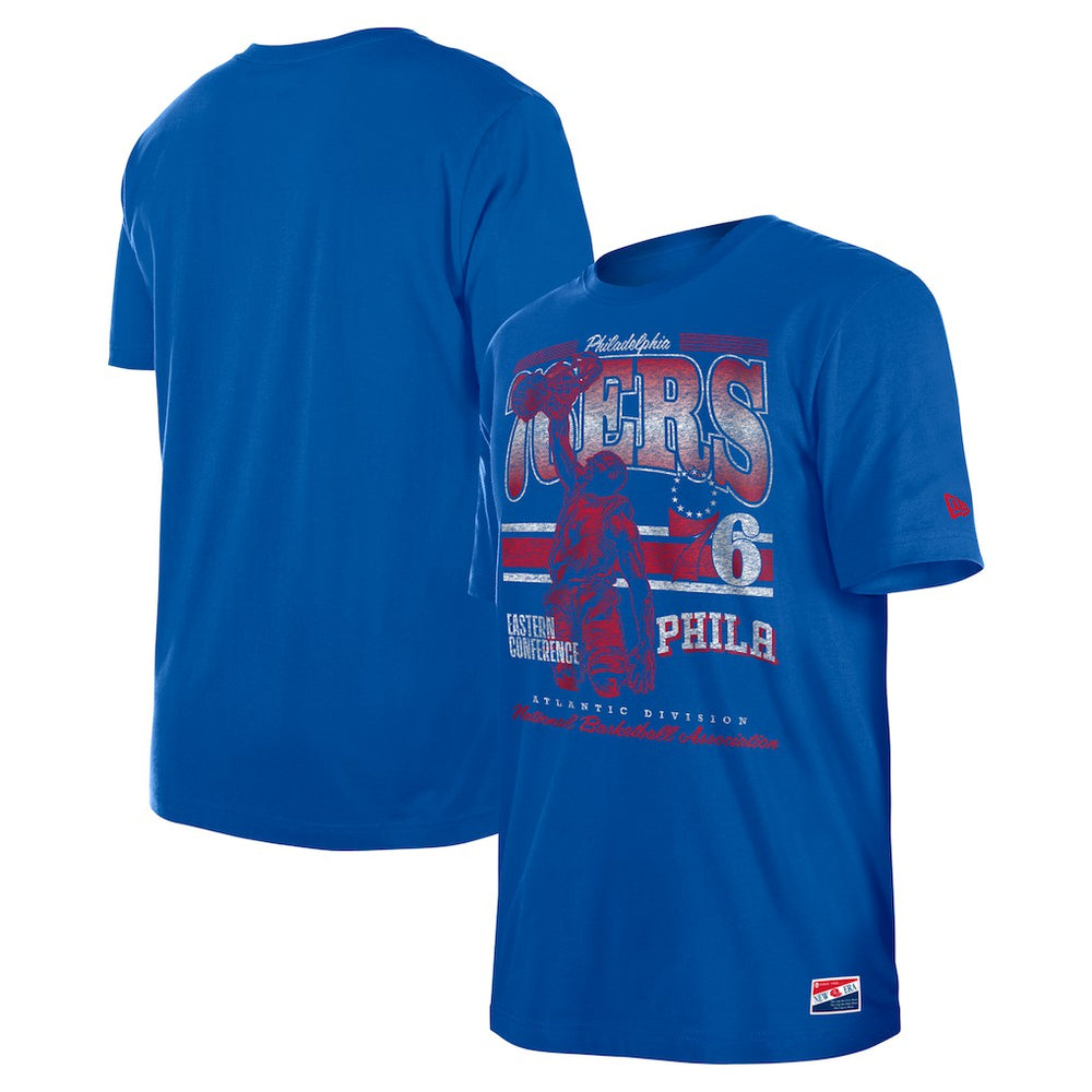 Philadelphia 76ers Enzyme Wash Oversized T-Shirt Royal