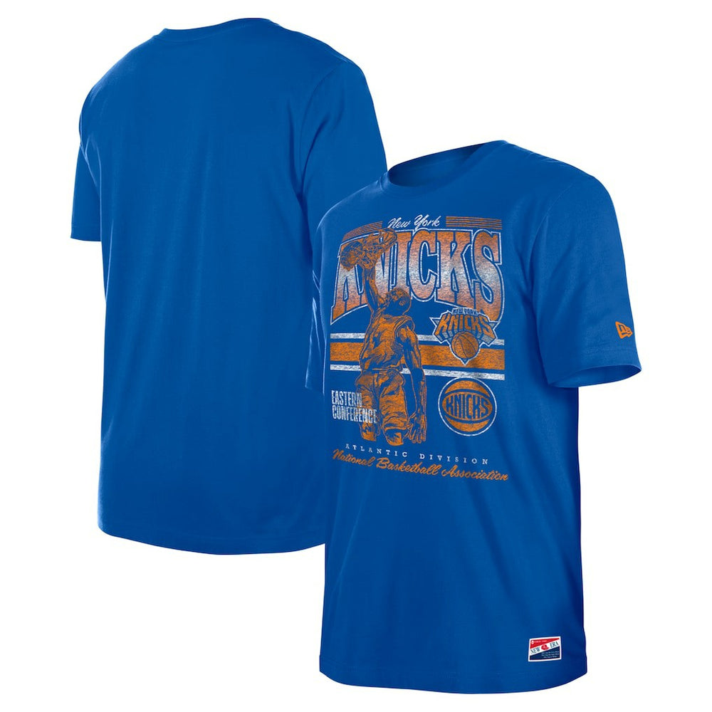 New York Knicks Enzyme Wash Oversized T-Shirt Blue