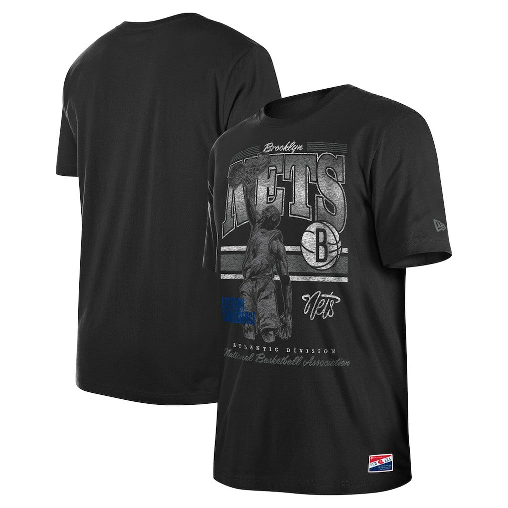 Brooklyn Nets Enzyme Wash Oversized T-Shirt Black