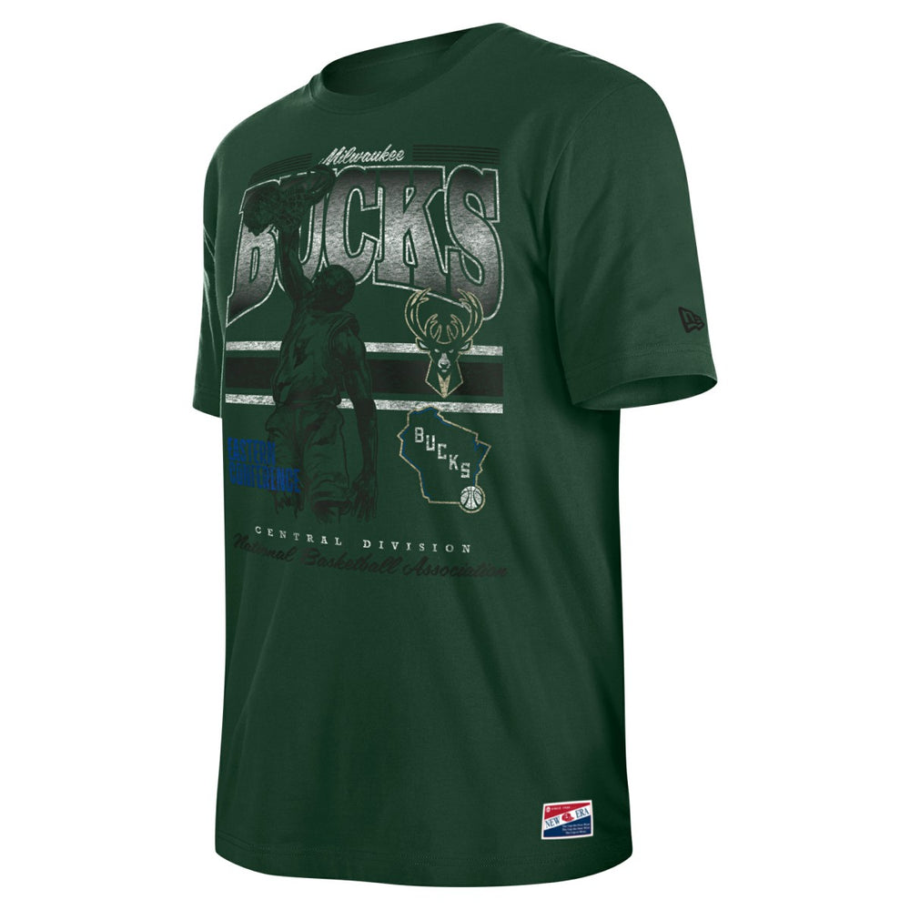 Milwaukee Bucks Enzyme Wash Oversized T-Shirt Hunter Green