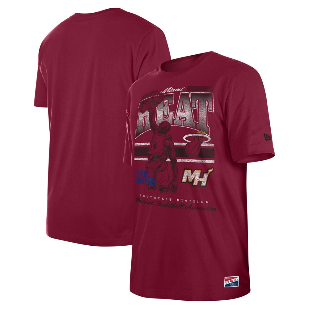 Miami Heat Enzyme Wash Oversized T-Shirt Red