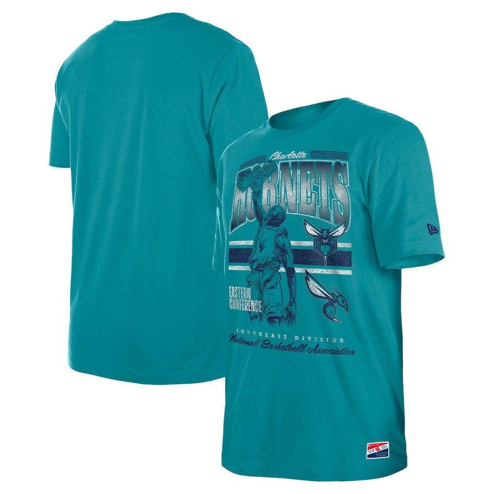 Charlotte Hornets Enzyme Wash Oversized T-Shirt Teal