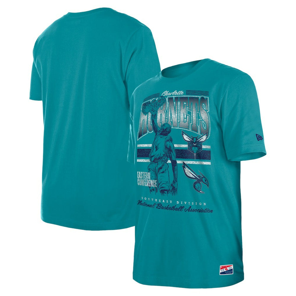 Charlotte Hornets Enzyme Wash Oversized T-Shirt Teal