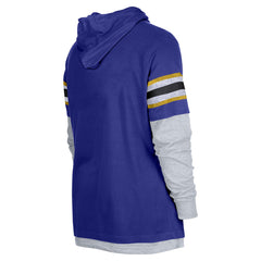 Los Angeles Lakers Layered Long Sleeve Hoodie T-Shirt Purple