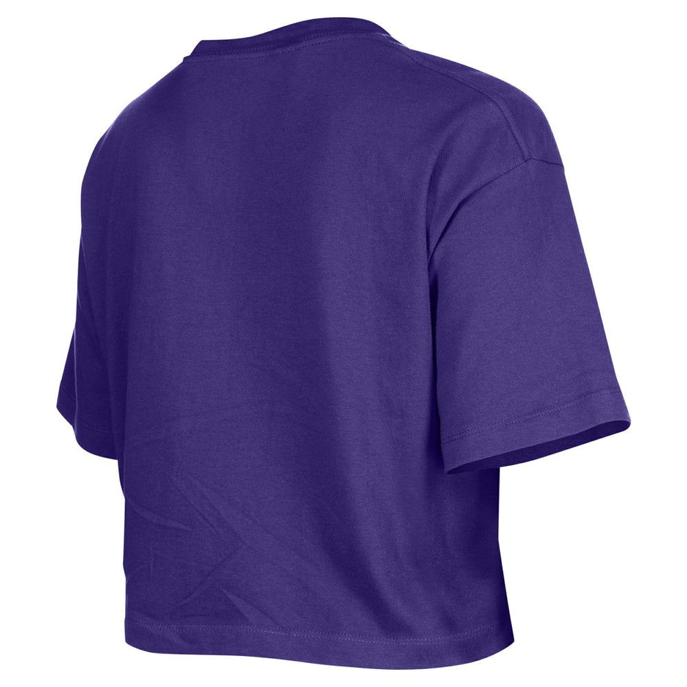 Los Angeles Lakers Women's Oversized Boxy Crop T-Shirt Purple