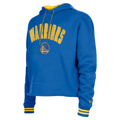 Golden State Warriors Women's Boxy Raw Edge Pullover Hoodie Royal