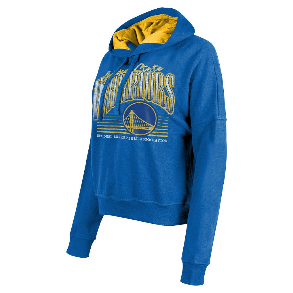 Golden State Warriors Women's Boxy Pullover Hoodie Royal