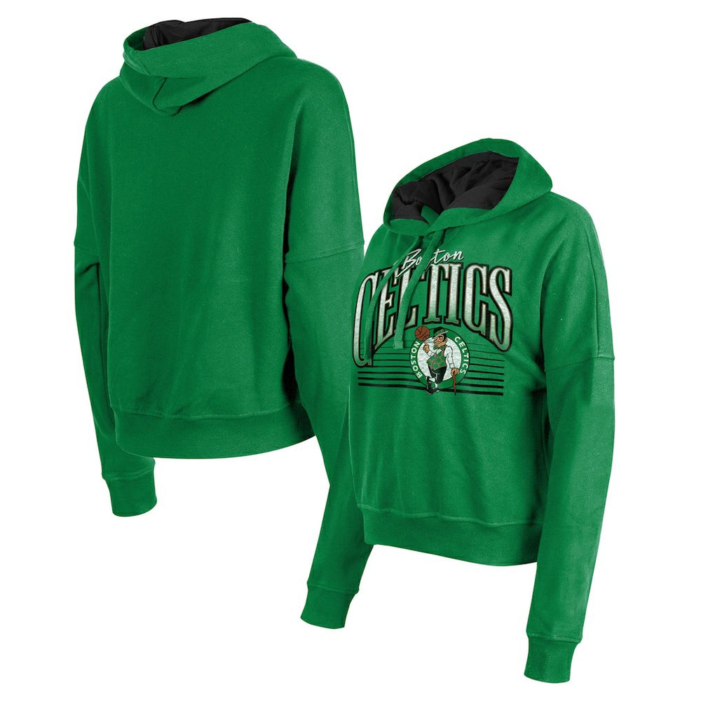 Boston Celtics Women's Boxy Pullover Hoodie Kelly Green